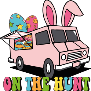 On The Hunt Truck Easter Design - DTF Ready To Press