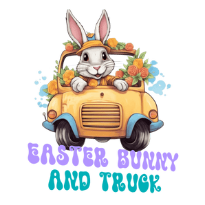 Truck Lover Easter Cute Bunny Design | Iris DTF