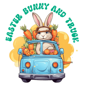 Easter Bunny and Truck Party Design | Iris DTF
