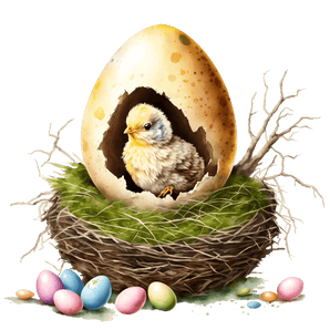 Cute Chick Easter Design - DTF Ready To Press