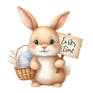 Easter Time Egg Hunting Bunny Design | Iris DTF