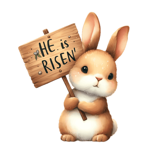 He is Risen Cute Bunny Easter Design | Iris DTF