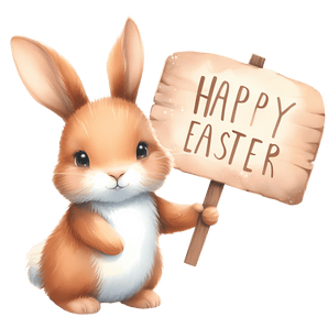 Cute Rabbit Happy Easter Party Design | Iris DTF