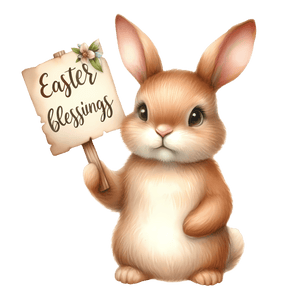 Easter Blessings Cute Rabbit Design | Iris DTF