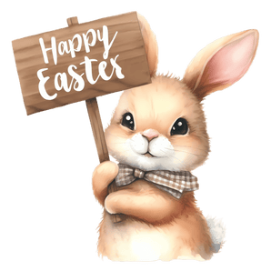 Happy Easter Cute Bunny DTF-Ready to Press (V1) | Iris DTF