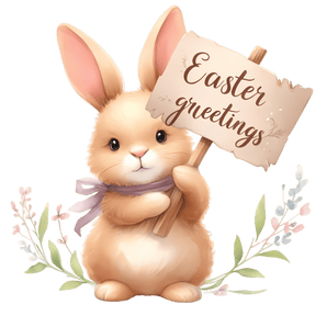 Easter Greetings Cute Bunny Design | Iris DTF