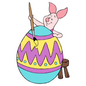 Winnie the Pooh Piglet Egg Paint Easter Design | Iris DTF