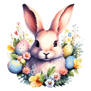 Bunny And Egg Easter Design - DTF Ready To Press