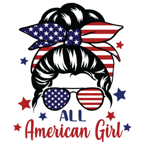 All American Girl Design - DTF Ready To Press