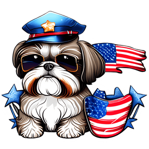 4th Of July Dog Design - DTF Ready To Press