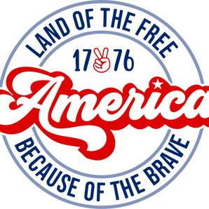 Land Of The Free America Design - DTF Ready To Press