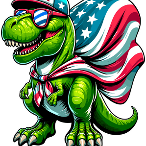 4th Of July T-rex  Design - DTF Ready To Press