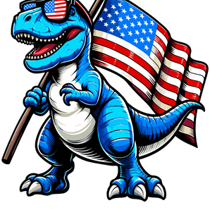 4th of July Dinosaur Design Ready to Press (1) | Iris DTF