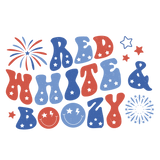 Red White Boozy Design - DTF Ready To Press