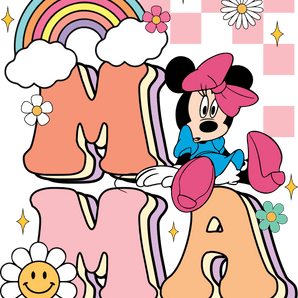 Mama Minnie Mouse Design - DTF Ready To Press