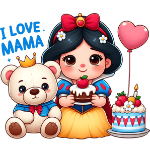 Disney Snow White I Love Mama Design | Iris DTF