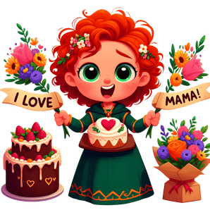 Disney Cute Merida Mother's Day Design | Iris DTF