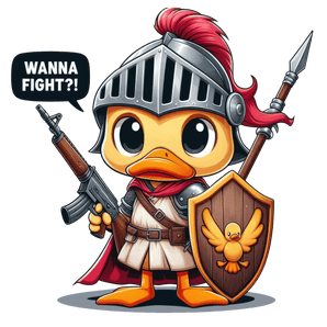 Wanna Fight Funny Duck Design - DTF Ready To Press