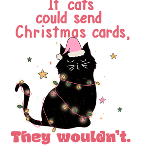 Cats Christmas Cards Design - DTF Ready To Press