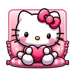 Hello Kitty Hug Me Love Design - DTF Ready To Press