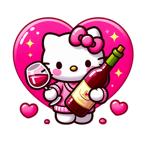 Hello Kitty Love Champagne Design | Iris DTF