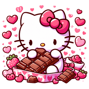 Hello Kitty Valentine's Day Chocolate Design | Iris DTF