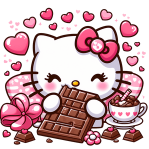 Hello Kitty Love Chocolate Valentine's Design | Iris DTF