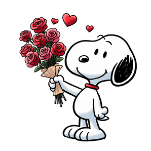 Snoopy Roses for You Valentine's Day Design | Iris DTF