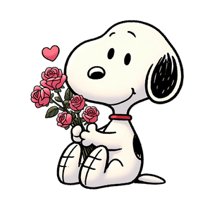 Snoopy and Rose Valentine's Day Design V1 | Iris DTF