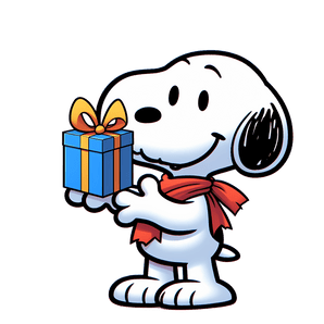 Peanuts Snoopy Give a Gift Valentine Day Design | Iris DTF