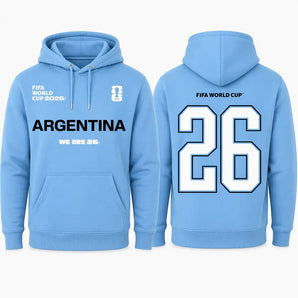 FIFA World Cup 2026 Argentina Hoodie – Official "We Are 26" La Albiceleste Pullover