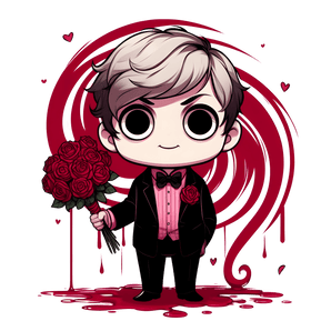 Vampire Valentine's Day Rose Design | Iris DTF