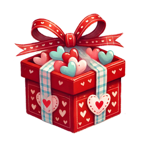 Valentine's Day Box With Hearts Design | Iris DTF
