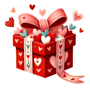 Box With Hearts Design | Iris DTF