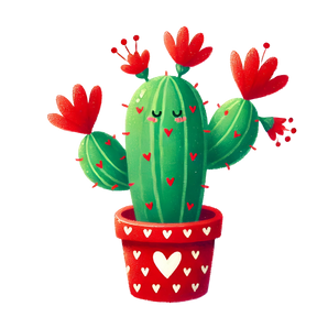 Valentine's Day Cactus Design | Iris DTF