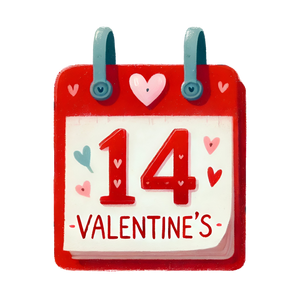 Valentine's Day Calendar 14 Feb Design | Iris DTF