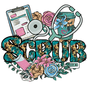 Scrub Life Western Design - DTF Ready To Press