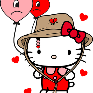 Hello Kitty and Bad Bunny Valentine's Design | Iris DTF