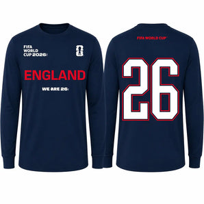 FIFA World Cup 2026 England Long Sleeve Shirt – Official "We Are 26" Three Lions Tee
