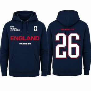 FIFA World Cup 2026 England Hoodie – Official "We Are 26" Three Lions Pullover