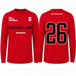 FIFA World Cup 2026 Germany Long Sleeve Shirt – Official "We Are 26" Die Mannschaft Tee