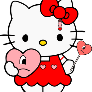 Hello Kitty Bad Bunny Love More Valentine's Day | Iris DTF