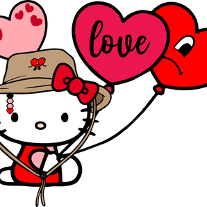 Hello Kitty Bad Bunny Valentine's Day Design | Iris DTF