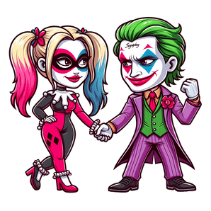 DC Joker and Harley Quinn Valentine's Design | Iris DTF