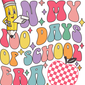 In My 100 Days of School Era Apple Design | Iris DTF