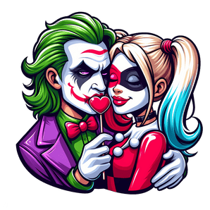 DC Joker And Harley Quinn Lover Design - DTF Ready To Press