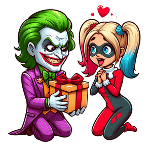 DC Joker and Harley Quinn Valentine Gift Design | Iris DTF