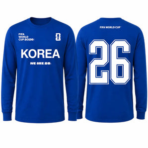 FIFA World Cup 2026 Korea Long Sleeve Shirt – Official "We Are 26" Taegeuk Warriors Tee
