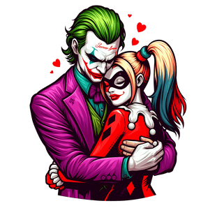Joker and Harley Quinn Hug Me Design | Iris DTF