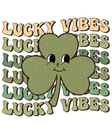 Lucky Vibes St Patrick's Day Clover Design | Iris DTF